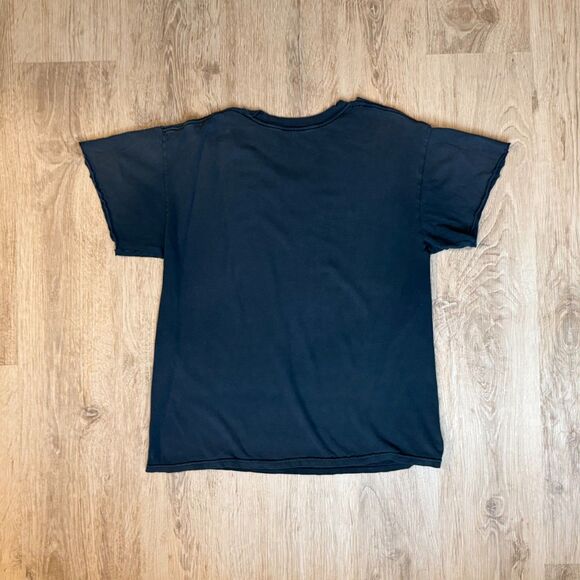 The Doors Jim Morrison Distressed Band T-Shirt Black Yellow Size M Vintage Cut - Picture 2 of 4